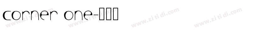 corner one字体转换